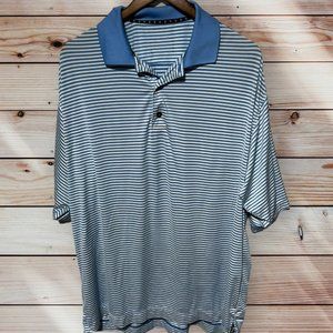Footjoy Blue/White Polo Size XL